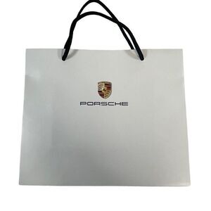 Porsche Luxury Shopping Bag With Black Handles 10.25 X 11.75 Logo Luxury Gift
